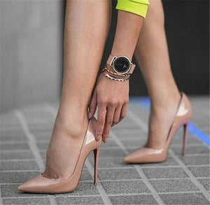 OKHOTCN Sexy Shiny/Patent Shoes