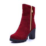 MCCKLE Autumn Women Ankle Boots