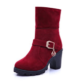 MCCKLE Autumn Women Ankle Boots