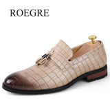 ROEGRE New Fashion Tassel Men Shoes