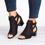 MCCKLE Woman Peep Toe Shoes