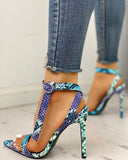 Women Summer Snake Skin Shoes