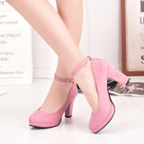 Spring and autumn high heel shoes