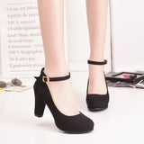 Spring and autumn high heel shoes