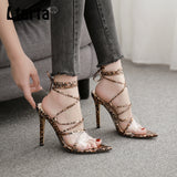 LTARTAWomen Leopard Straps Shoes