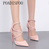 LTARTA Black Pink Sexy Shoes