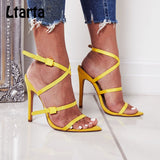 LTARTA Women Sexy Yellow Shoes
