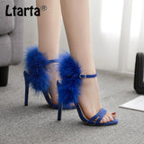 LTARTA Heel Women Sexy Blue Shoes