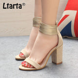 LTARTA Square Heels Shoes