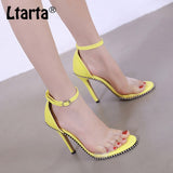 LTARTA High Heels Yellow Shoes