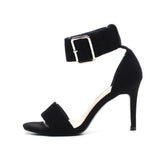 Black Suede Upper Women Shoes