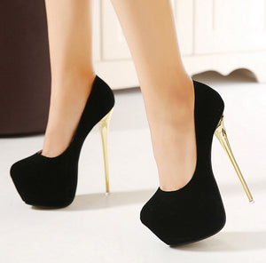 New women pumps sexy black shoes