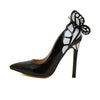 Woman butterfly stiletto shoes
